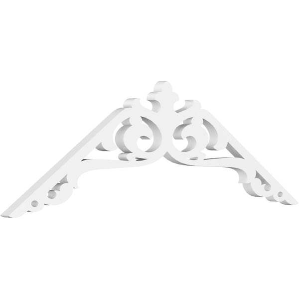 Ekena Millwork Pitch Amber Architectural Grade PVC Gable Pediment, 36"W x 12"H x 1"P (8/12) GPP036X012X100AMB - main